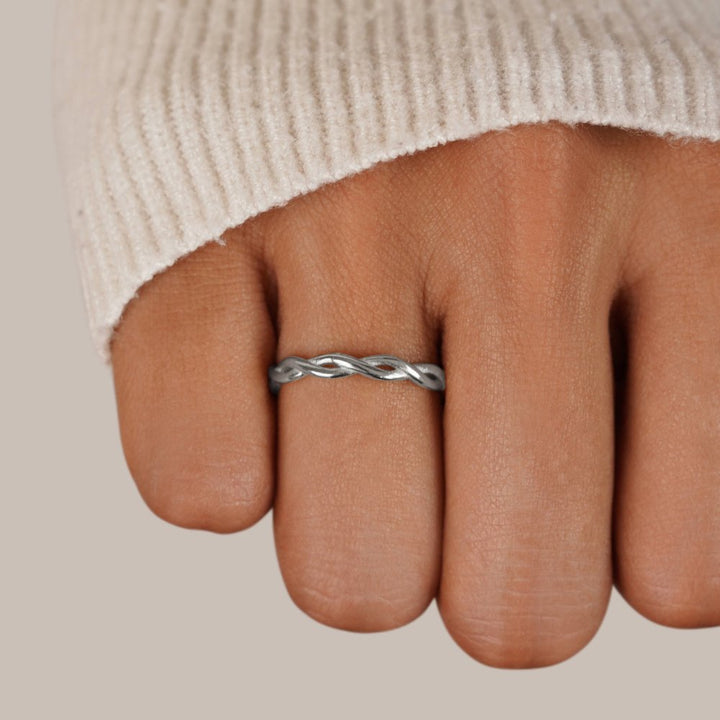 Infinity 18K hõbedane pöörlev sõrmus